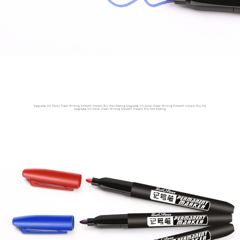 3 pcs/Set Permanent Marker Pen Waterproof Ink Fine Point Black Blue Red Oil Ink 1.5mm Round Toe Fine Color Marker Pens