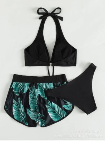 3 pieces Summer Print Swimsuits Bikini Sets Female Swimwear 2023 Sports Beach Wear Bathing Suit Girls Pool Women Swimming Suit 8