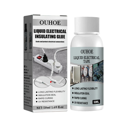 30/50ml Liquid Insulating Tape Repair Rubber Electrical Wire Cable Coat Fix Line Glue Wide Range Liquid Insulation Paste 50ml white-8