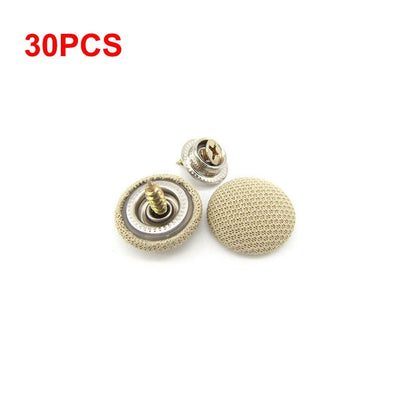 30/60Pcs Car Interior Roof Buckles Headliner Ceiling Cloth Fixing Screw Care Fabric Buckle Rivets Retainer Cap Repair Automotive beige-30pcs