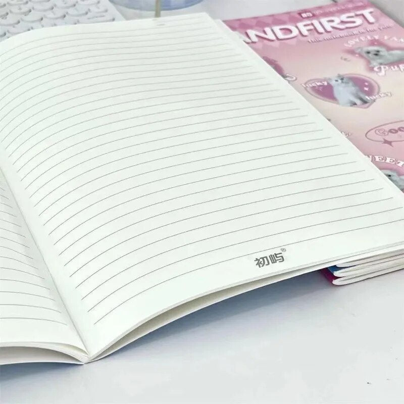 30 Sheet Kawaii Animal Notebook American Style Lovely Real Cat Journal Notepad B5 Horizontal Line Inner Page Scrapook Diary