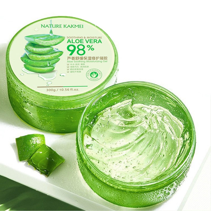 300g Aloe Vera Gel Pure Natural 98% Face Cream Moisturizer Soothing Gel Acne Treatment Scar Remove Sunburn Repair Aloe Cream