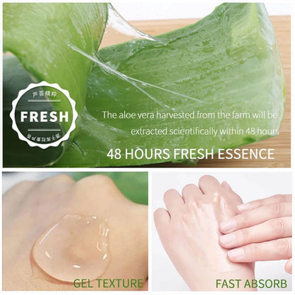 300g Aloe Vera Gel Pure Natural 98% Face Cream Moisturizer Soothing Gel Acne Treatment Scar Remove Sunburn Repair Aloe Cream