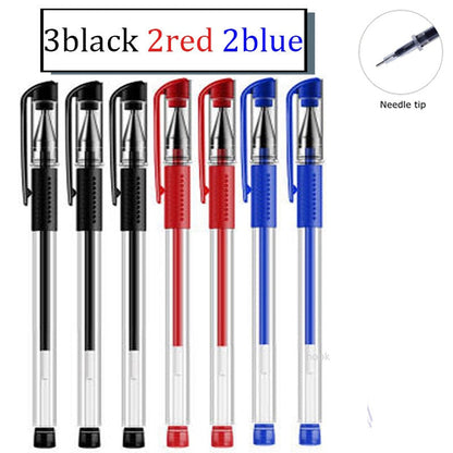 35 PCS Gel Pen Set School Supplies Black Blue Red Ink Color 0.5mm Ballpoint Pen Kawaii Pen Writing Tool School Office Stationery 7Pcs Mix pen A