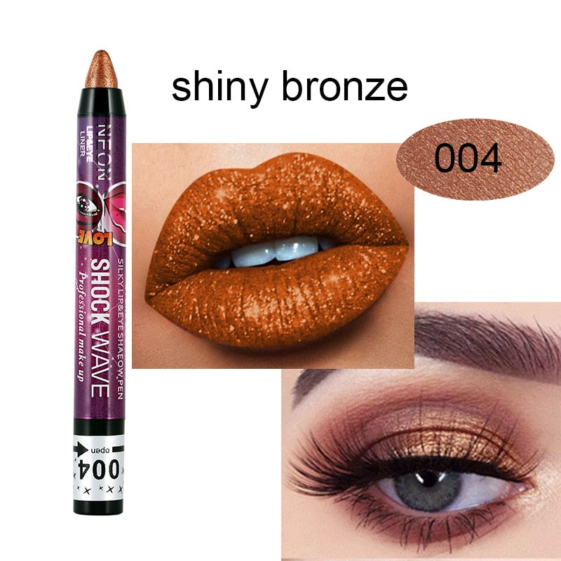 36 Colors Long-lasting Eyeshadow Pencil Waterproof Pigment Blue Brown Black Eyeliner Pen Women Fashion Color Eye Makeup Cosmetic 4