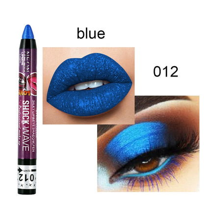 36 Colors Long-lasting Eyeshadow Pencil Waterproof Pigment Blue Brown Black Eyeliner Pen Women Fashion Color Eye Makeup Cosmetic 12