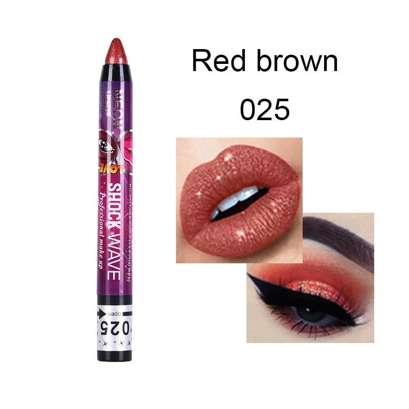 36 Colors Long-lasting Eyeshadow Pencil Waterproof Pigment Blue Brown Black Eyeliner Pen Women Fashion Color Eye Makeup Cosmetic 25