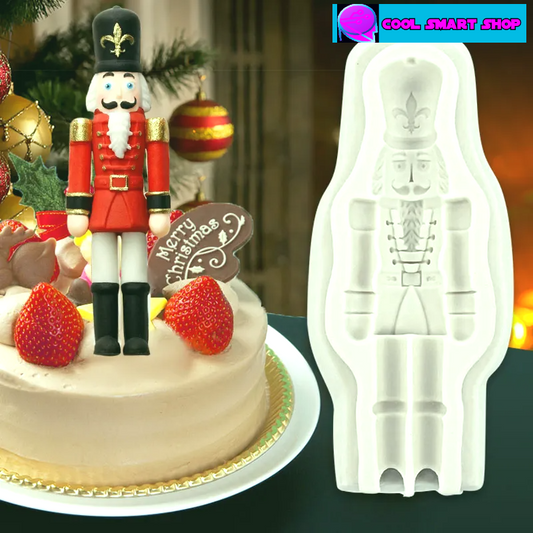 3D Christmas Nutcracker Soldier Silicone Molds Chocolate Dessert Candy Fondant Moulds Xmas New Year Party Cake Decoration Tools Default Title