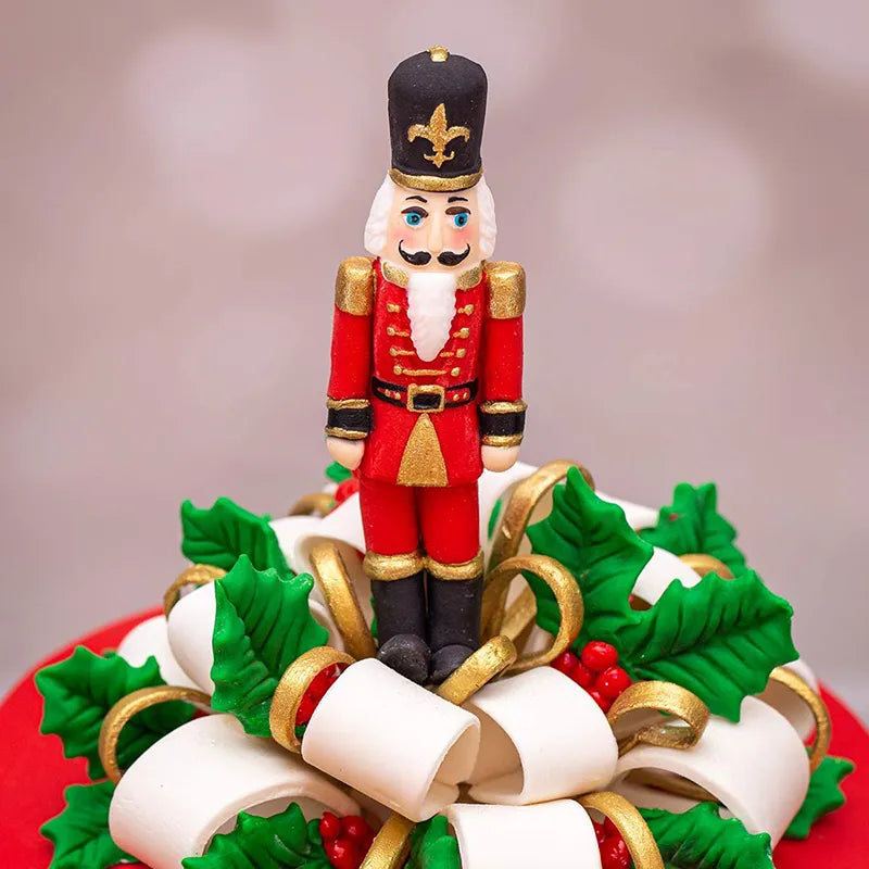 3D Christmas Nutcracker Soldier Silicone Molds Chocolate Dessert Candy Fondant Moulds Xmas New Year Party Cake Decoration Tools