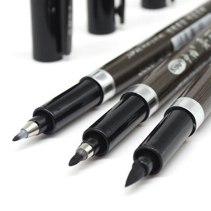 3PCS/Set Brush Pen Calligraphy Pen Learning Stationery Student Art Drawing Marker Pens School Supplies