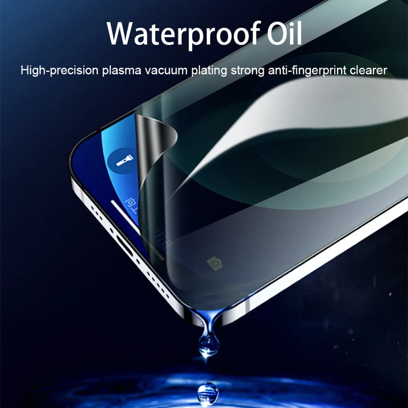 3Pcs Anti-Spy Hydrogel Film for iPhone 13 12 15 11 14 Pro Max 7 8 Plus Privacy Screen Protectors for iPhone 13 Mini XS MAX X XR