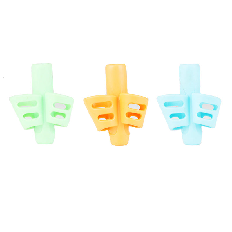 3Pcs/Set Soft Silica Pencil Grasp Two-Finger Gel Pen Grips Children Writing Training Correction Tool Pens Holding for Kids Gifts