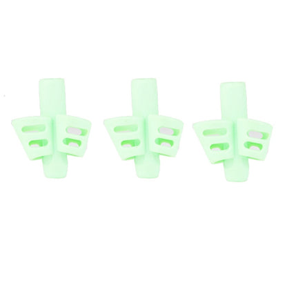 3Pcs/Set Soft Silica Pencil Grasp Two-Finger Gel Pen Grips Children Writing Training Correction Tool Pens Holding for Kids Gifts 3 PCS In bulk-green