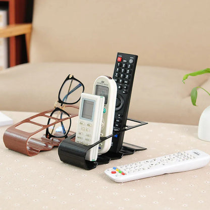 4 Grid Remote Control Stand Holder TV Air Conditioning Remote Control Storage Desktop Storage Case Holder Home Office Organizer