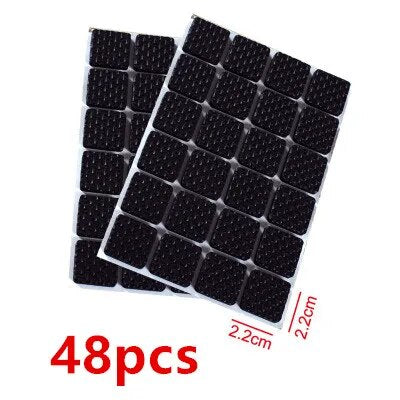 48pcs Self Adhesive Furniture Leg Pads Table Foot Cap Cover Thickening Felt Pad Anti Slip Mat Furniture Feet Floor Protector Pad 04