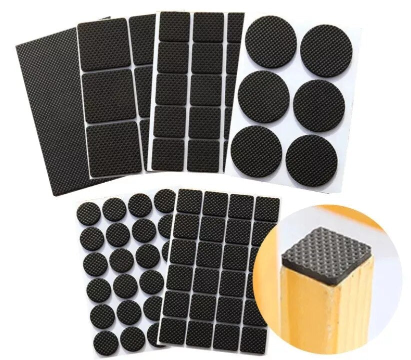 48pcs Self Adhesive Furniture Leg Pads Table Foot Cap Cover Thickening Felt Pad Anti Slip Mat Furniture Feet Floor Protector Pad