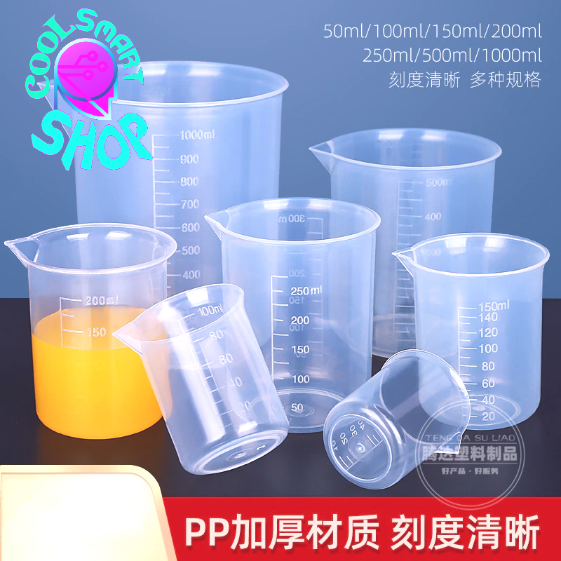 500ml Plastic Measuring Cup, PP Graduated Cup, Thickened Plastic Beaker, Laboratory Chemical Measuring Cup, Kitchen Bar Supplies