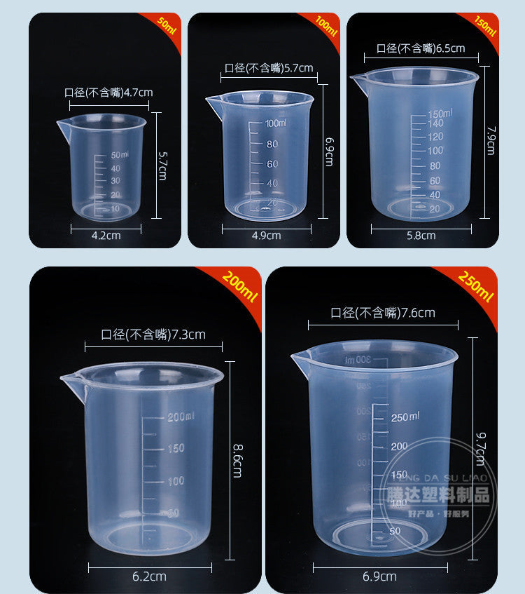 500ml Plastic Measuring Cup, PP Graduated Cup, Thickened Plastic Beaker, Laboratory Chemical Measuring Cup, Kitchen Bar Supplies