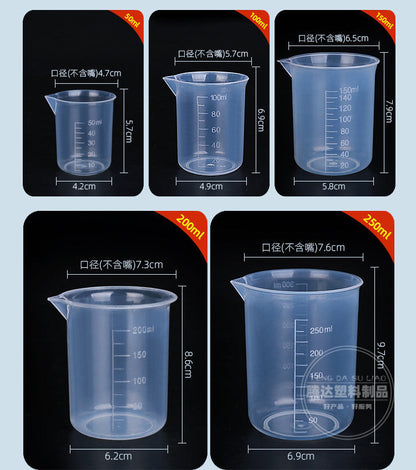 500ml Plastic Measuring Cup, PP Graduated Cup, Thickened Plastic Beaker, Laboratory Chemical Measuring Cup, Kitchen Bar Supplies