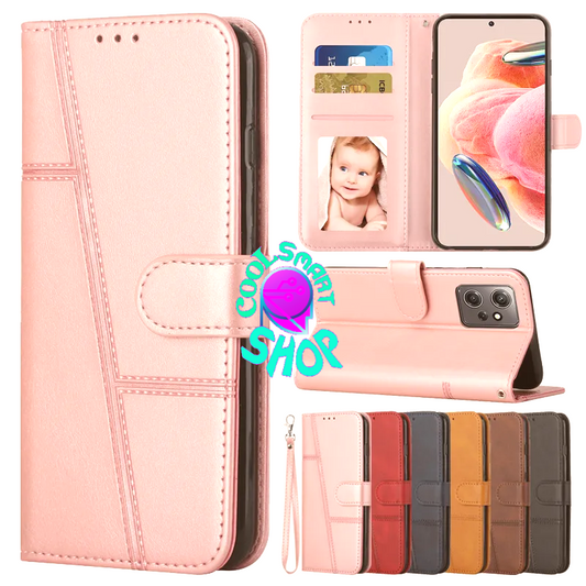 Wallet Flip Cowhide Pattern Anti Drop Leather Cover For Xiaomi Redmi 12 12C 10 10A 9T Note 12 12S 12 Pro Plus 11S 10 Pro 9 Pro