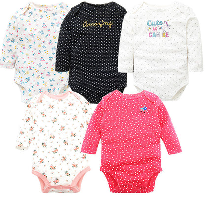 5Pcs/Lot Baby bodysuits High Quality Uniesx Newborn Baby Clothes 100% Cotton Baby Clothing set infant bebe Baby boy girl Clothes