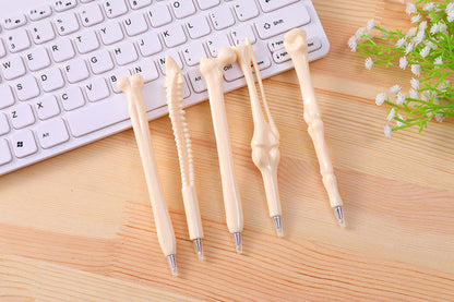 5Pcs/Set Funny Lifelike Bone Shape Ballpoint Pen School Office Writing Supplies Gift Stationery