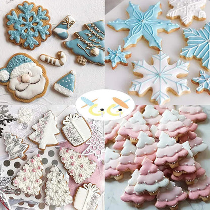 5Pcs/set Christmas Cookie Cutter Gingerbread Xmas Tree Mold Christmas Cake Decoration Tool Navidad Gift DIY Baking Biscuit Mould