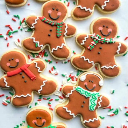 5Pcs/set Christmas Cookie Cutter Gingerbread Xmas Tree Mold Christmas Cake Decoration Tool Navidad Gift DIY Baking Biscuit Mould