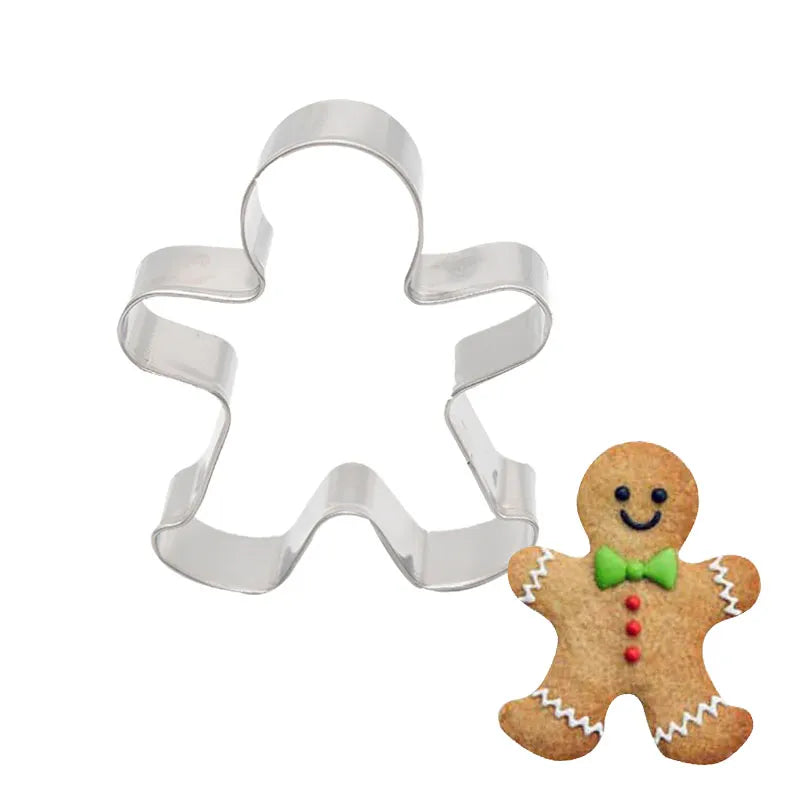 5Pcs/set Christmas Cookie Cutter Gingerbread Xmas Tree Mold Christmas Cake Decoration Tool Navidad Gift DIY Baking Biscuit Mould