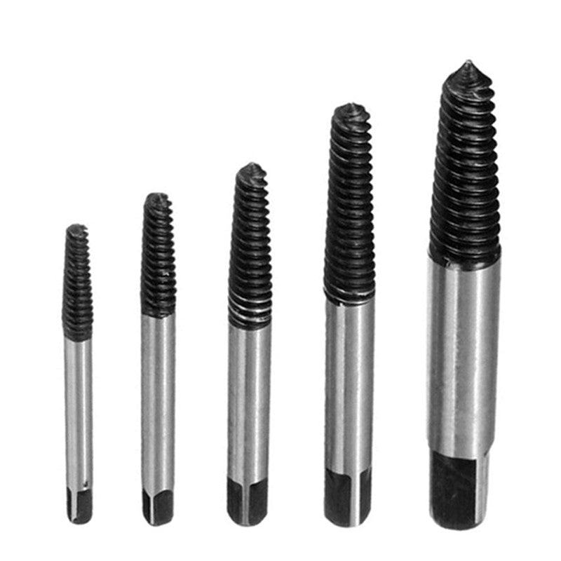 5pcs Damaged Screw Extractor Drill Bits Guide Set Broken Speed Out Easy out Bolt Stud Stripped Screw Remover Tool For Car Wood Default Title