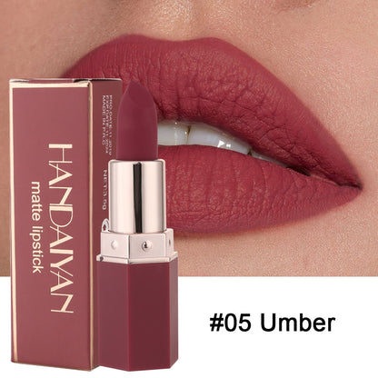 6 Colors Waterproof Nude Matte Lipsticks Long Lasting Lip Stick Not Fading Sexy Red Pink Velvet Lipsticks Makeup Cosmetic Batom 05