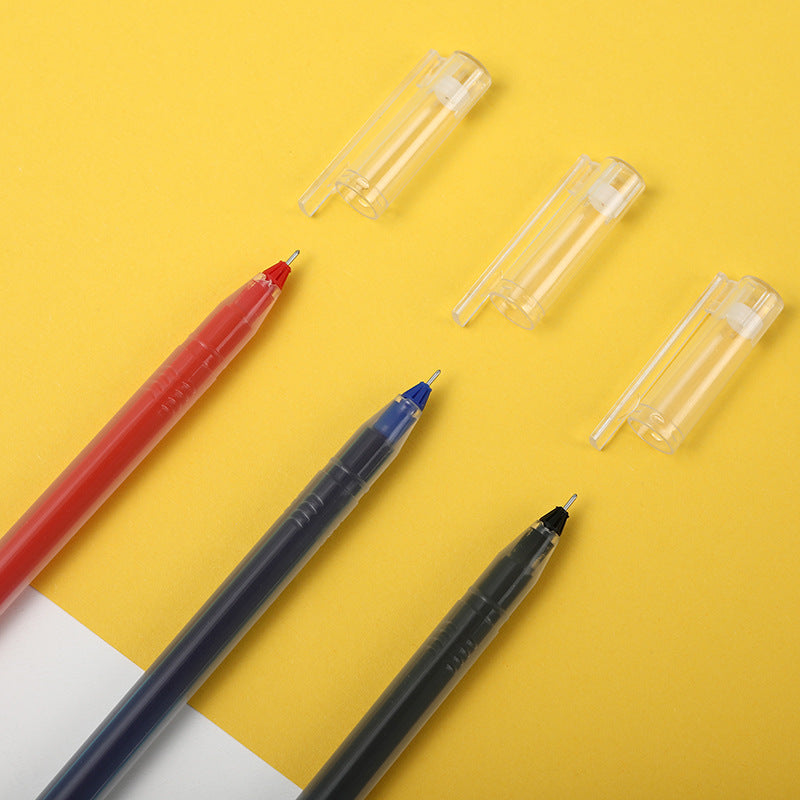 6 Pcs/Set High Capacity Gel Pen 0.5mm Black Blue Red Big Capacity Ink Student Test Office Signature Pens School Writing Supplies