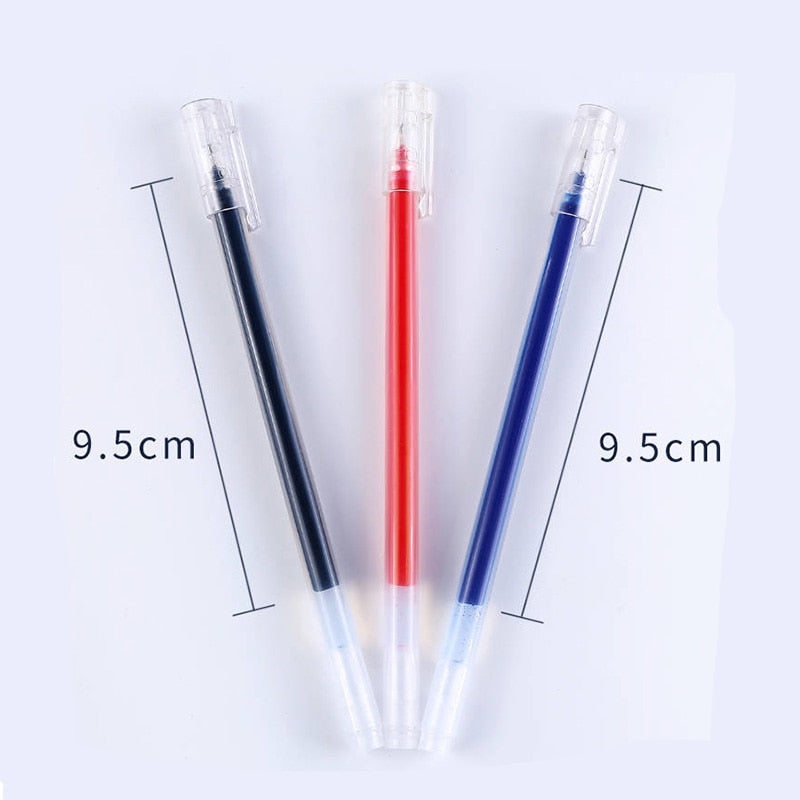 6 Pcs/Set High Capacity Gel Pen 0.5mm Black Blue Red Big Capacity Ink Student Test Office Signature Pens School Writing Supplies