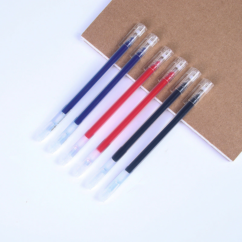 6 Pcs/Set High Capacity Gel Pen 0.5mm Black Blue Red Big Capacity Ink Student Test Office Signature Pens School Writing Supplies