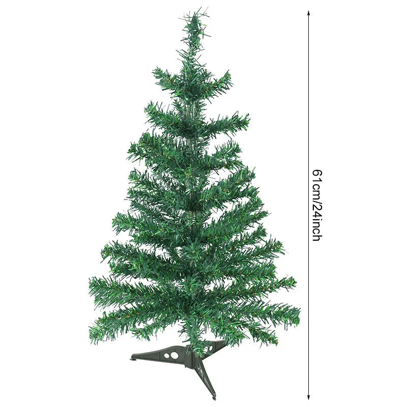 61cm Christmas Tree Artificial PVC Small Tree Christmas Decorations For Home Noel Navidad New Year Kids Gift Ornament