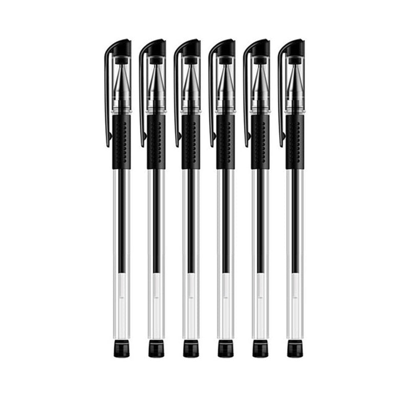 6pcs Gel Pen Set Black Blue Red Ink 0.5mm Refill Replaceable Ballpoint Pen Students School&office Supplies Stationery 6 pcs black