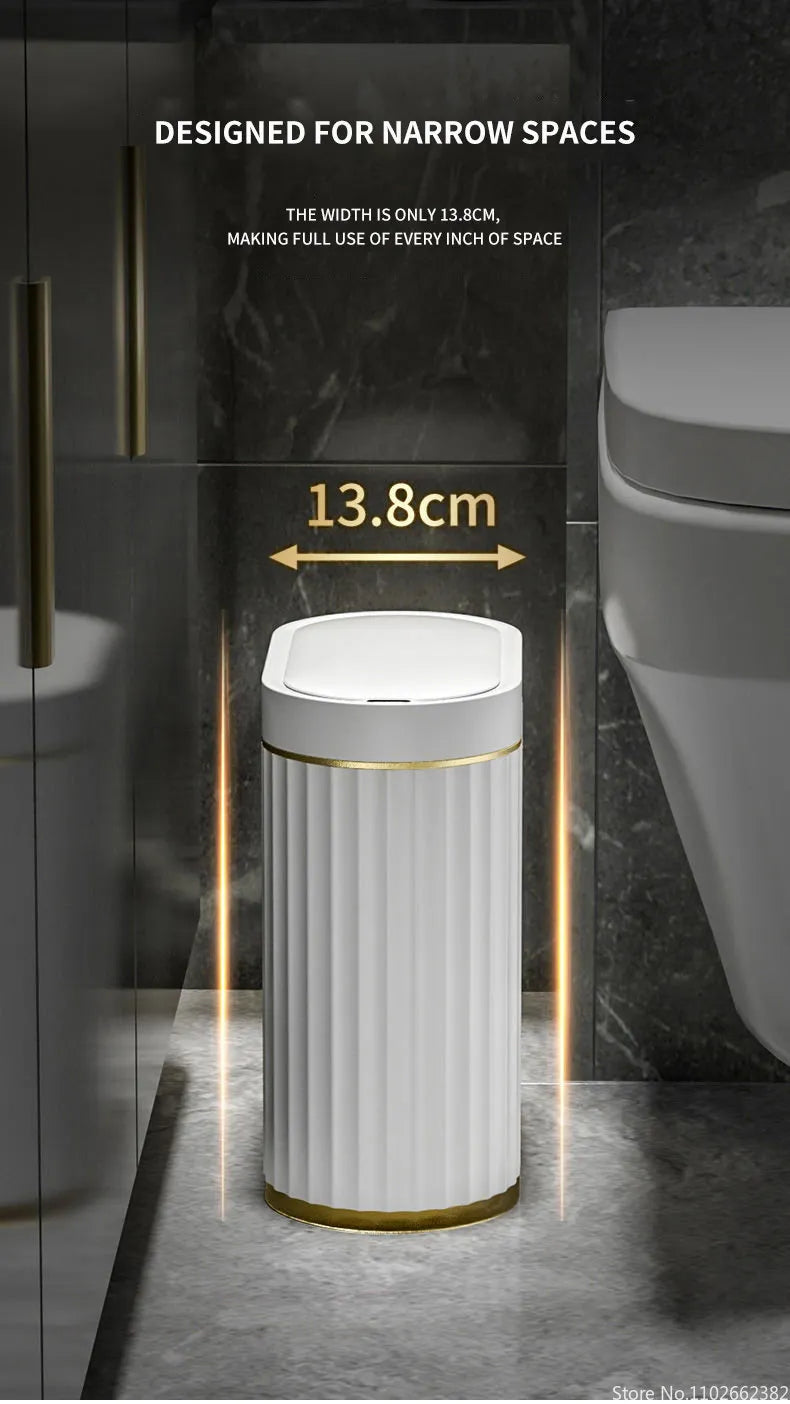 7L/9L Smart Trash Can Electronic Automatic Smart Sensor Garbage Bin ABS Household Toilet Waste Garbage Can For Kitchen Bathroom