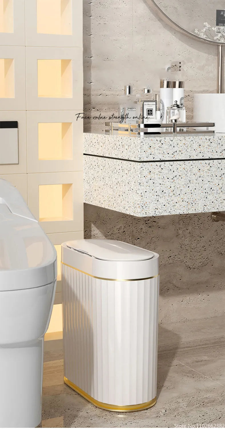 7L/9L Smart Trash Can Electronic Automatic Smart Sensor Garbage Bin ABS Household Toilet Waste Garbage Can For Kitchen Bathroom