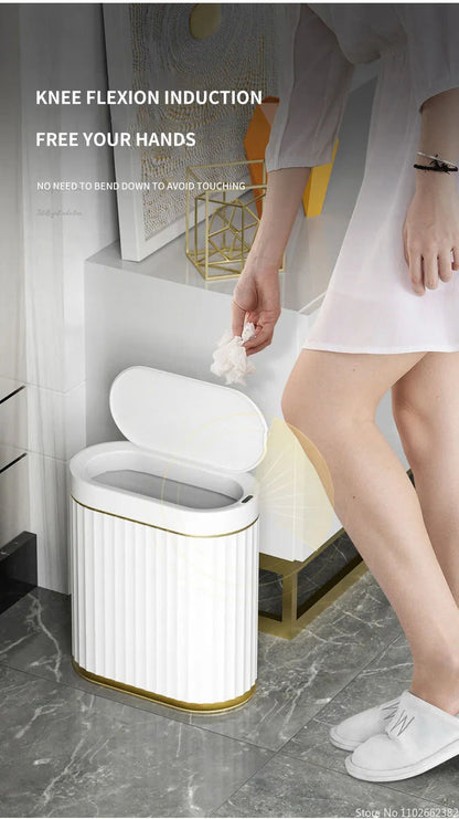 7L/9L Smart Trash Can Electronic Automatic Smart Sensor Garbage Bin ABS Household Toilet Waste Garbage Can For Kitchen Bathroom