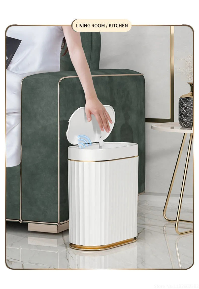 7L/9L Smart Trash Can Electronic Automatic Smart Sensor Garbage Bin ABS Household Toilet Waste Garbage Can For Kitchen Bathroom