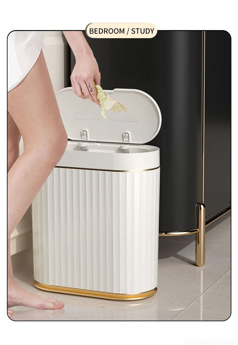 7L/9L Smart Trash Can Electronic Automatic Smart Sensor Garbage Bin ABS Household Toilet Waste Garbage Can For Kitchen Bathroom