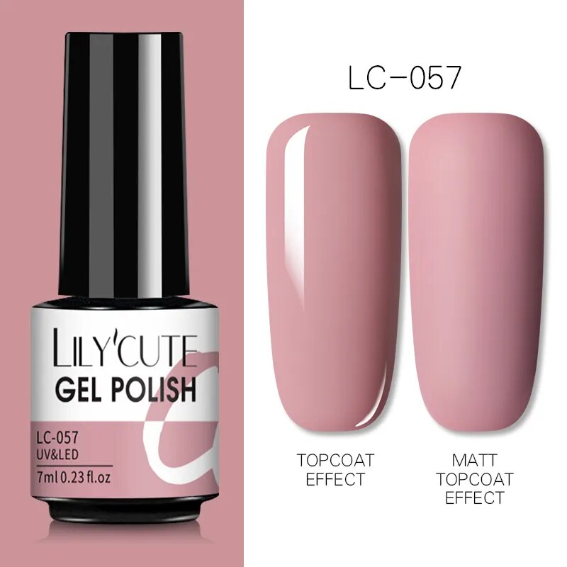 7ML Gel Nail Polish Nude Vernis Semi-Permanent Nail Polish For Nails Soak Off UV LED UV Gel DIY Nail Art Gel Varnishes LC-57