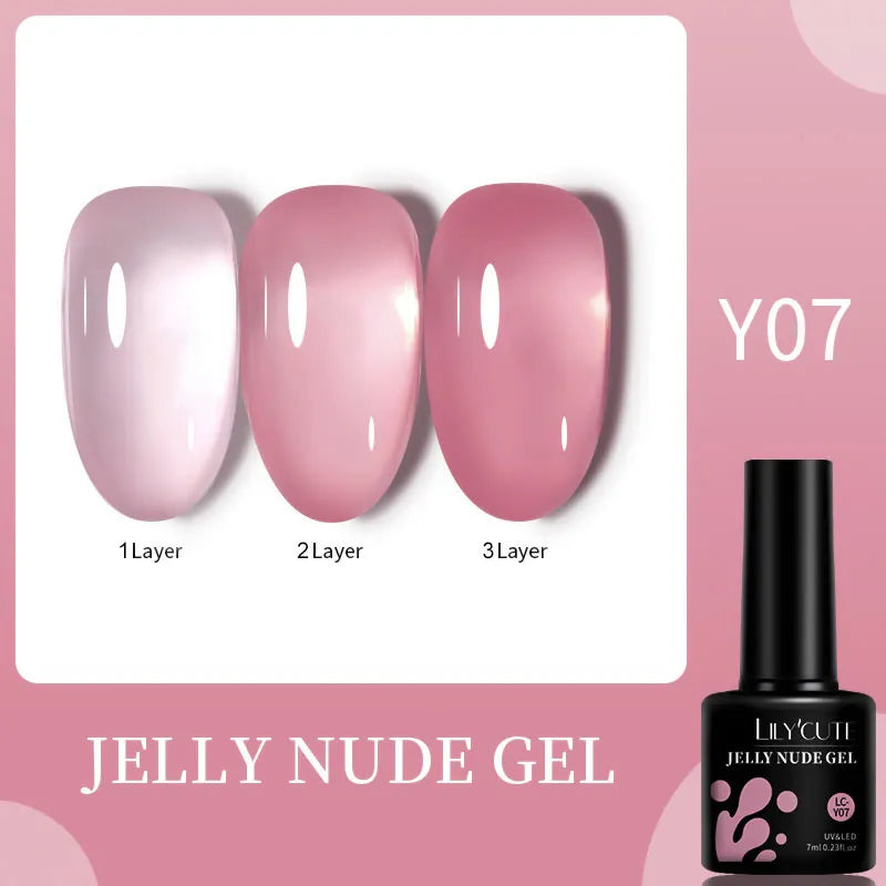 7ML Gel Nail Polish Nude Vernis Semi-Permanent Nail Polish For Nails Soak Off UV LED UV Gel DIY Nail Art Gel Varnishes 54674-7