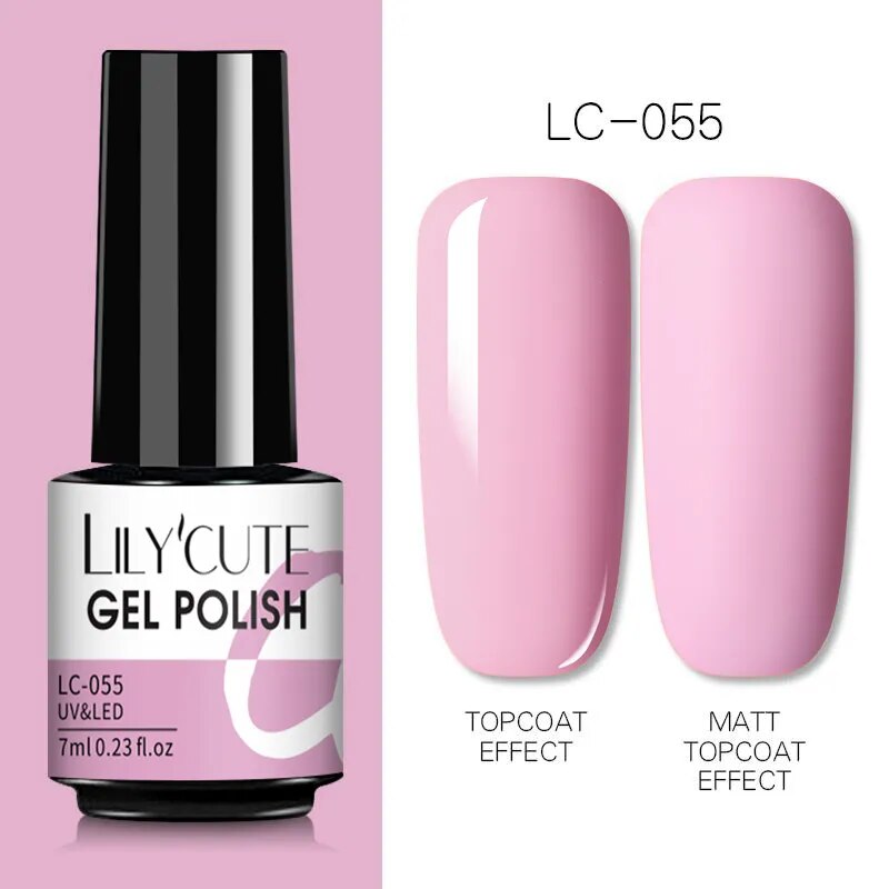 7ML Gel Nail Polish Nude Vernis Semi-Permanent Nail Polish For Nails Soak Off UV LED UV Gel DIY Nail Art Gel Varnishes LC-55