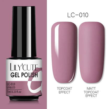 7ML Gel Nail Polish Nude Vernis Semi-Permanent Nail Polish For Nails Soak Off UV LED UV Gel DIY Nail Art Gel Varnishes LC-10