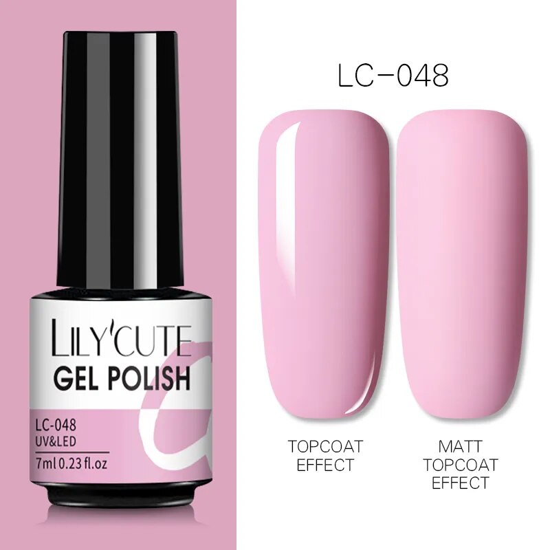 7ML Gel Nail Polish Nude Vernis Semi-Permanent Nail Polish For Nails Soak Off UV LED UV Gel DIY Nail Art Gel Varnishes LC-48