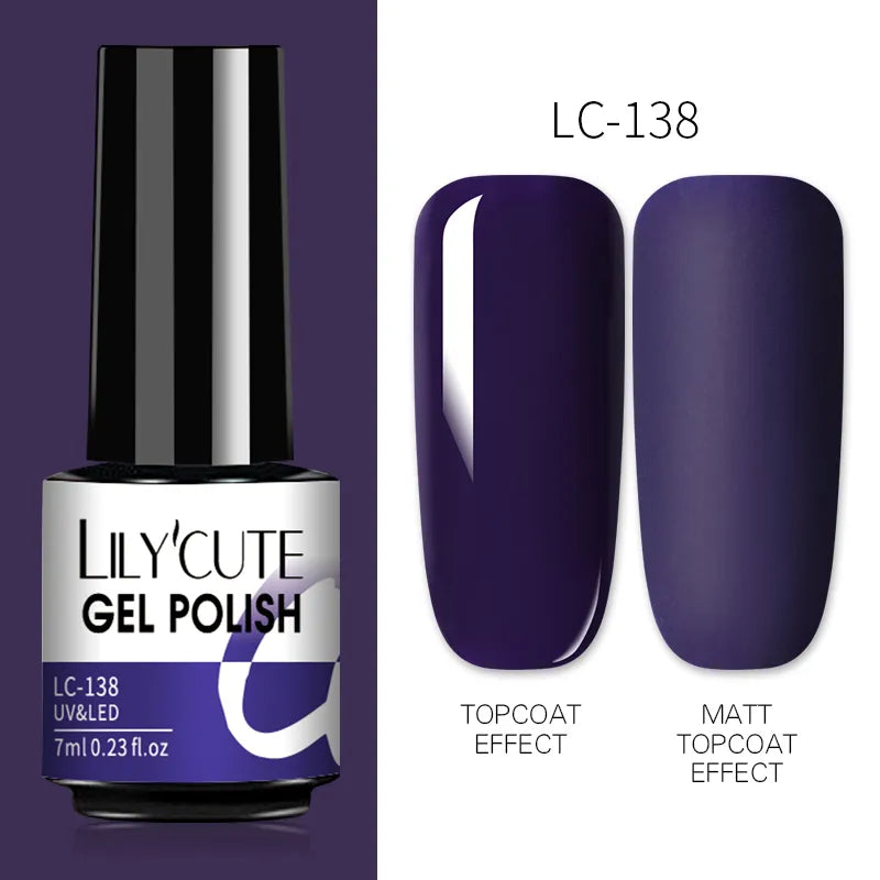 7ML Gel Nail Polish Nude Vernis Semi-Permanent Nail Polish For Nails Soak Off UV LED UV Gel DIY Nail Art Gel Varnishes LC-138