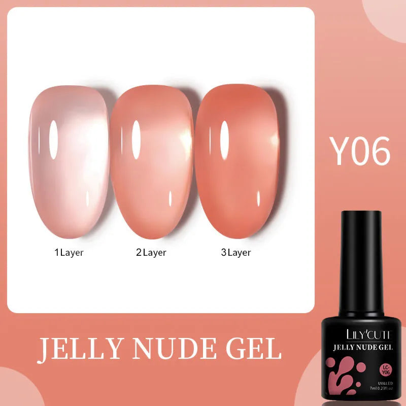 7ML Gel Nail Polish Nude Vernis Semi-Permanent Nail Polish For Nails Soak Off UV LED UV Gel DIY Nail Art Gel Varnishes 54674-6