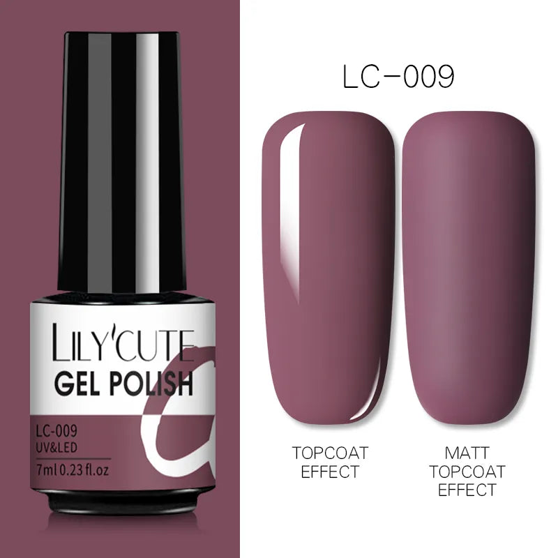 7ML Gel Nail Polish Nude Vernis Semi-Permanent Nail Polish For Nails Soak Off UV LED UV Gel DIY Nail Art Gel Varnishes LC-09
