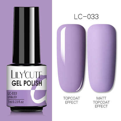 7ML Gel Nail Polish Nude Vernis Semi-Permanent Nail Polish For Nails Soak Off UV LED UV Gel DIY Nail Art Gel Varnishes LC-33